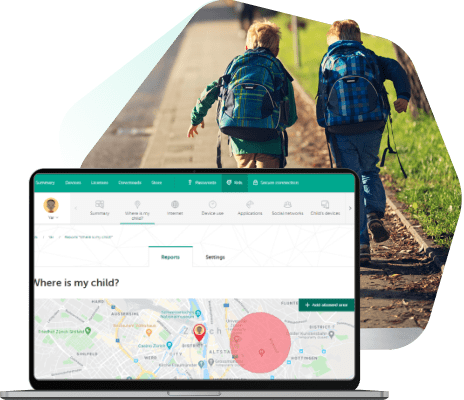 Kaspersky Safe Kids dashboard