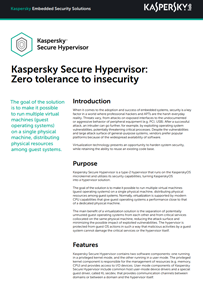 Kaspersky Secure Hypervisor: Zero tolerance to insecurity