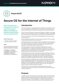 KasperskyOS: Secure OS for the Internet of Things