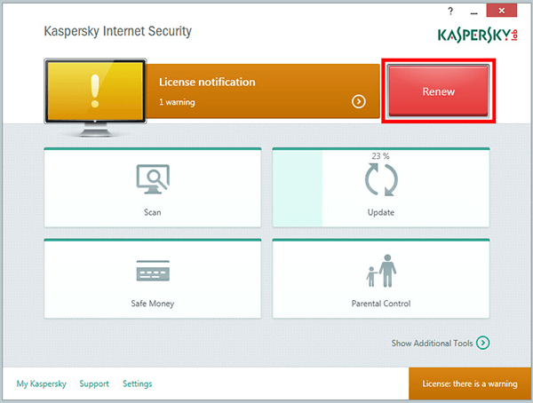 My kaspersky com licencias