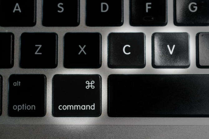 A close-up of a MacBook keyboard