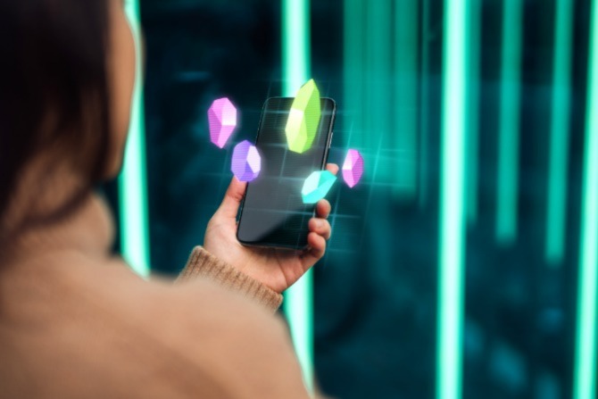 A woman using a tablet. Securing mobile devices is an important part of web security for business