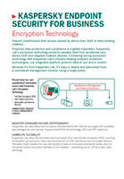 KASPERSKY ENDPOINT SECURITY FOR BUSINESS. ENCRYPTION TECHNOLOGY - DATASHEET