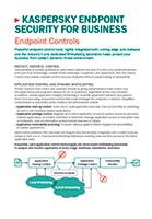 KASPERSKY ENDPOINT SECURITY FOR BUSINESS CONTROL TOOLS - DATASHEET