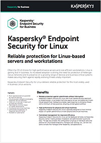 KASPERSKY  SECURITY FOR LINUX - DATA SHEET